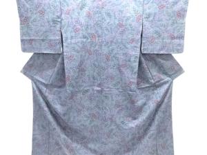 木の葉模様織り出し西陣お召着物